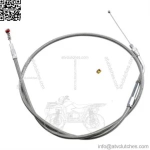 Barnett Stainless Steel Idle Cable For Harley