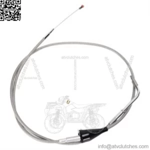 Barnett Stainless Steel Idle Cable For Harley Touring With Cruise