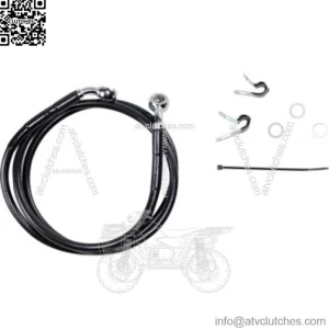 +6" 47 3/4" Extended Length Black Vinyl Upper Brake Line Harley Sportster 04-13 (For: Harley-Davidson)