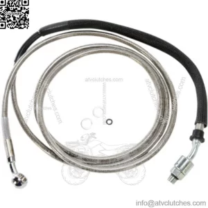 80 1/8" Stainless +10 Extended Hydraulic Clutch Cable Harley Touring 13-16 CVO (For: Harley-Davidson)