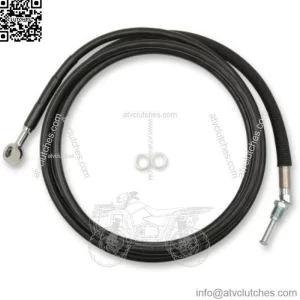 80 1/8" Black Vinyl +10 Extended Hydraulic Clutch Cable Harley Touring FLH 17+ (For: Harley-Davidson)