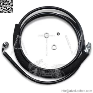 76 1/8 Black Vinyl +6 Extended Hydraulic Clutch Cable Harley Touring 15-16 FLTRX (For: Harley-Davidson)