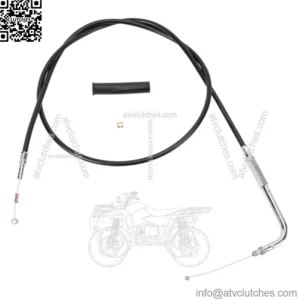 Drag Specialties Black Vinyl Idle Cable 34 1/2" Threaded Harley 88-95 Big Twin (For: Harley-Davidson)