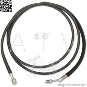 76 1/8" Black Vinyl +4 Extended Hydraulic Clutch Cable Harley Touring FLH 17+ (For: Harley-Davidson)