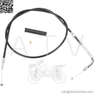Black Vinyl 33 3/4 Throttle Cable 90 Degree 3.75 Travel Harley 81-89 Big Twin XL (For: Harley-Davidson)