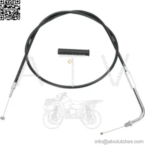Black Vinyl 30" Throttle Cable 90 Degree 3 3/4" Travel Harley 81-89 Big Twin XL (For: Harley-Davidson)