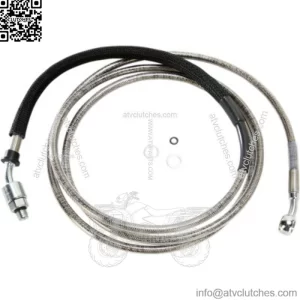 82 1/8" Stainless +12 Extended Hydraulic Clutch Cable Harley Touring 13-16 CVO (For: Harley-Davidson)