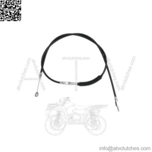 48 Black Vinyl Extended Clutch Cable Harley Softail Dyna Touring Sportster 86-13 (For: Harley-Davidson)