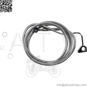 74 1/2 +10"  Extended Stainless Steel Upper Brake Line Harley Touring 14+ ABS (For: Harley-Davidson)