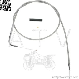 Braided Stainless Throttle Cable 50" 90 Degree 5" Harley 96-17 Big Twin Cam XL (For: Harley-Davidson)