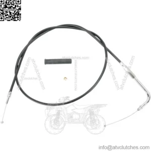 Black Vinyl Throttle Cable 42 1/2" 90 Degree 5" Travel Harley 96-17 Big Twin Cam (For: Harley-Davidson)