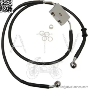 +8" Extended Length Black Vinyl Upper Lower Brake Line Harley Sportster 14+ ABS (For: Harley-Davidson)