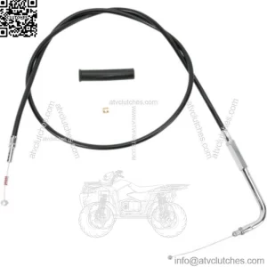 Black Vinyl Idle Cable 48 1/2" 90 Degree 4 3/4" Travel Harley 96-17 Big Twin Cam (For: Harley-Davidson)