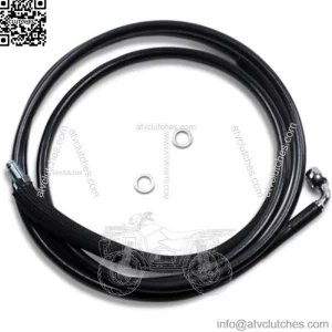 74 1/8" Black Vinyl +4 Extended Hydraulic Clutch Cable Harley Touring 17+ FLTRX (For: Harley-Davidson)