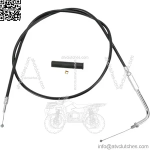 Black Vinyl Throttle Cable Wire 38" 90 Degree 5" Travel Harley 88-95 Big Twin XL (For: Harley-Davidson)