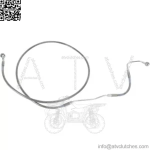 64 3/4" +2 Extended Length Stainless Upper Brake Line Harley Touring 09-13 ABS (For: Harley-Davidson)