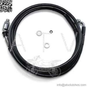 78 1/8 Black Vinyl +8 Extended Hydraulic Clutch Cable Harley Touring 15-16 FLTRX (For: Harley-Davidson)