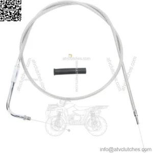 Braided Stainless Throttle Cable 45 1/2" 90 Degree 5" Harley 88-95 Big Twin XL (For: Harley-Davidson)