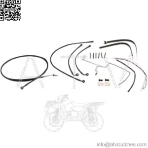 Burly 16" Black Vinyl Handlebar Extension Wiring Kit Touring Harley 17-20 (For: Harley-Davidson)