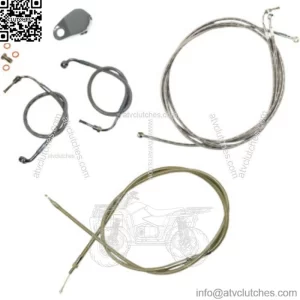 Stainless 12-14" Ape Hanger Control Cables Complete Kit ABS Harley Touring 08-13 (For: Harley-Davidson)