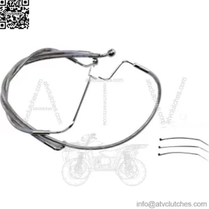 +6" Extended Over Stock Stainless Steel Upper Brake Line Harley Touring 14-19 (For: Harley-Davidson)