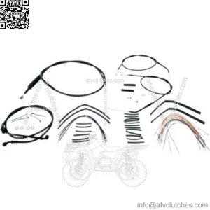 Burly 16" Black Vinyl Ape Hanger Control Cables Complete Kit XL Harley 04-06 (For: Harley-Davidson)