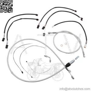 Magnum Chromite 15-17" Ape Hanger Handlebar Control Cable Kit 18+ Harley Softail (For: Harley-Davidson)