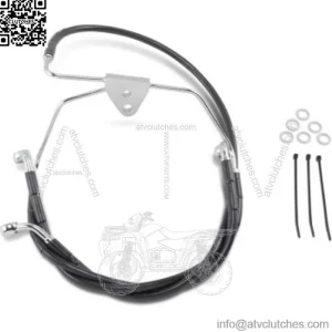 +2"  Extended Length Black Vinyl Upper Lower Brake Line Kit Harley Touring 96-07 (For: Harley-Davidson)