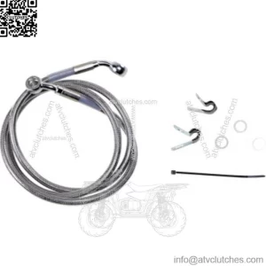 +6" 47 3/4" Extended Braided Stainless Upper Brake Line Harley Sportster XL 16+ (For: Harley-Davidson)
