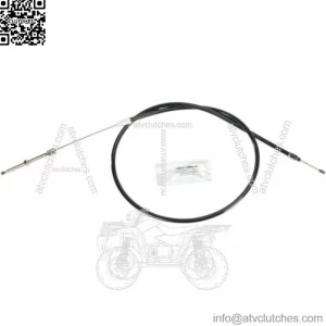 Black Vinyl 55" High Efficiency Clutch Alternative Cable 6 Over Ironhead Harley (For: Harley-Davidson)