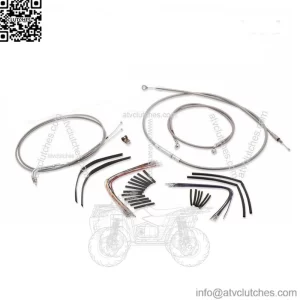 Burly 16" Stainless Handlebar Control Cables Complete Kit Softail Harley 00-06 (For: Harley-Davidson)