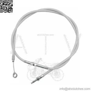 Motion-Pro 72.5" 12" Extended Stainless Steel Clutch Cable 87-99 Harley Touring (For: Harley-Davidson)