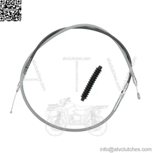 68 11/16" Braided Stainless +6 Extended Length Clutch Cable Harley Touring 08-16 (For: Harley-Davidson)