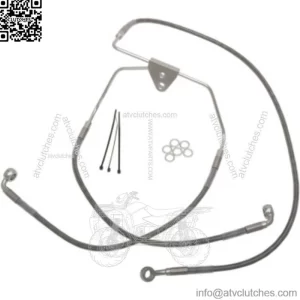 +6 Extended Over Stock Stainless Steel Upper Brake Line Kit Harley Touring 08-13 (For: Harley-Davidson)
