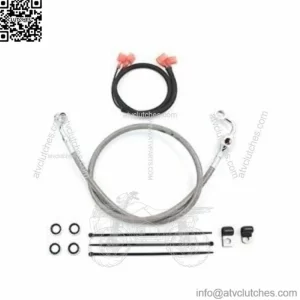 Rear Braided Stainless Brake Hose Line Set 30.5" Chrome Banjos Harley Sportster (For: Harley-Davidson)