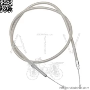 76 11/16" Braided Stainless Extended Clutch Cable Harley Softail Dyna Touring (For: Harley-Davidson)