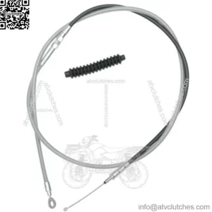 80" Braided Stainless Extended Length Clutch Cable Travel Harley Touring 08-16 (For: Harley-Davidson)