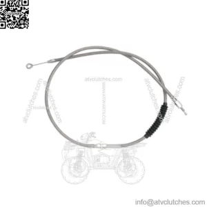60 11/16" Braided Stainless Extended Clutch Cable Harley Softail Dyna Touring XL (For: Harley-Davidson)