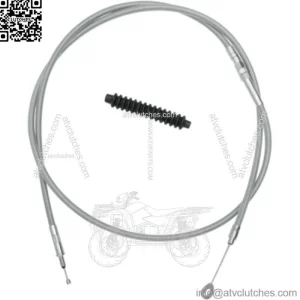 Drag Specialties 80" +12 Stainless 3 1/8" Clutch Cable 08-13 Harley Touring (For: Harley-Davidson)