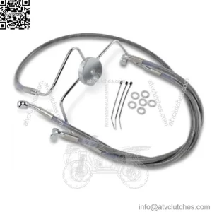 +10" Extended Braided Stainless Steel Upper Brake Line Harley Kit Touring 94-07 (For: Harley-Davidson)