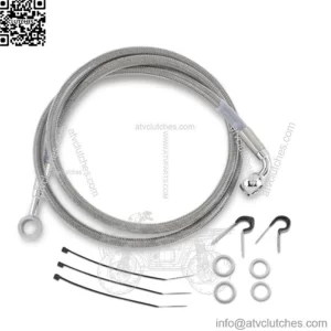 44-7/8" Braided Stainless Steel Front Brake Line Kit 1987-96 Harley Softail (For: Harley-Davidson)