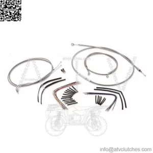 Burly 18" Stainless Ape Hanger Control Cables Complete Kit Softail Harley 00-06 (For: Harley-Davidson)