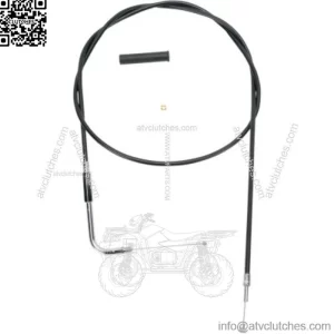 Black Vinyl Throttle Cable 56" 90 Degree 5" Travel Harley 96-17 Big Twin Cam XL (For: Harley-Davidson)