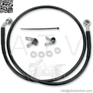 38 3/8" Standard Black Vinyl Brake Upper Line Kit Harley Sportster 04-10 XL883 (For: Harley-Davidson)