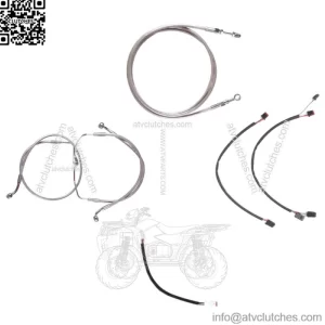 Stainless Clutch & Brake Line Cmpt Kit 20" Apes 2017 & Up Harley Road King NoABS (For: Harley-Davidson)