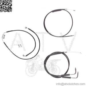 Black Cable & Brake Line Bsc Kit 12" Apes 2012-2017 Harley-Davidson Dyna w/ABS (For: Harley-Davidson)