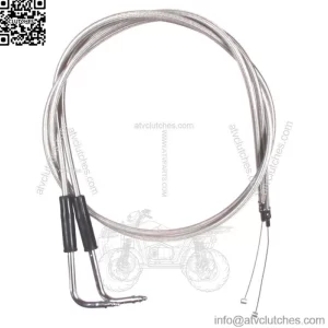 Stainless Braided +6" Throttle Cable Set 1996-2007 Harley Road King FLHR (For: Harley-Davidson)