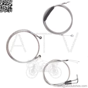 Stainless Cable & Brake Line Bsc Kit 18" Apes 1996-2005 Harley-Davidson Dyna (For: Harley-Davidson)