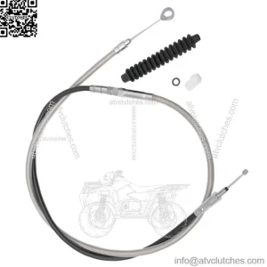 Stainless Braided +8" Clutch Cable 2006-2017 Harley-Davidson Dyna Wide Glide (For: Harley-Davidson)