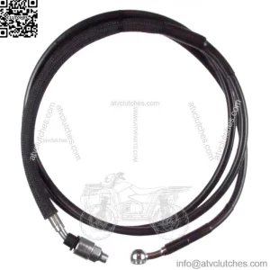 Black Vinyl Coated +4" Hydraulic Clutch Line 2017 & Up Harley-Davidson Touring (For: Harley-Davidson)